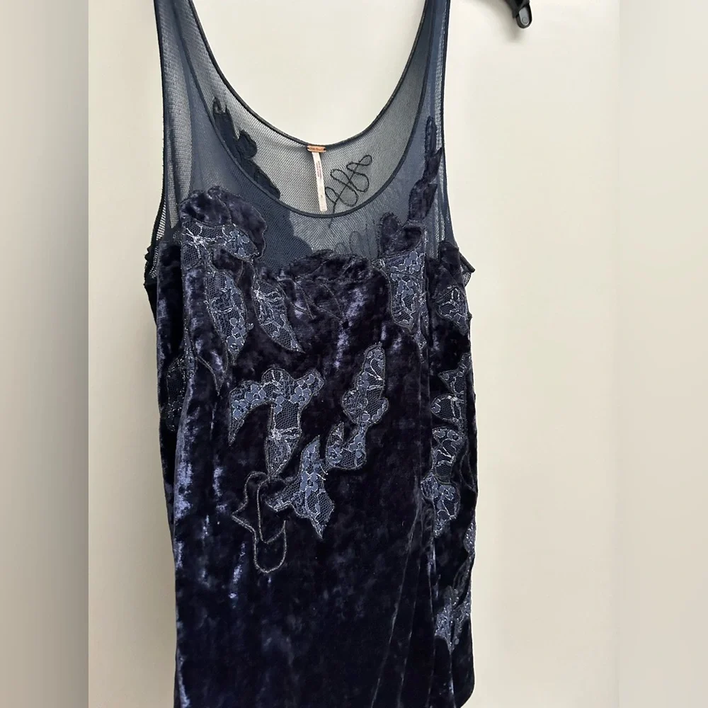 Free People Velvet & Sheer Top - Picture 1 of 7